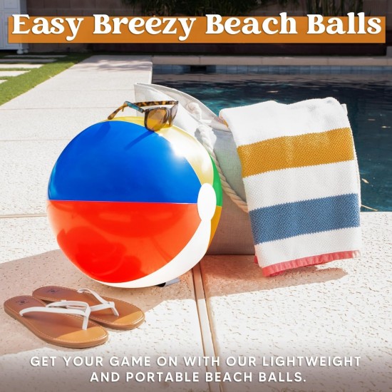 2 Pack Beach Balls, 20 Inch Beach Balls, Rainbow Color Pool Toys Pool Balls for Swimming Pool, Beach Toys Inflatable Ball for Summer Parties and Water Games 2 Pack Beach Balls, 20 Inch Beach Balls, Rainbow Color Pool Toys Pool Balls for Swimming Pool, Beach Toys Inflatable Ball for Summer Parties and Water Games