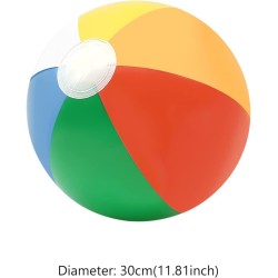 Dohia Beach Balls 16" Rainbow Color Pool Toys Inflatable Pool Balls for Summer Party Supplies Decorations Gifts Sport Outdoor Toys for Adults Kid D4-CHCQQ