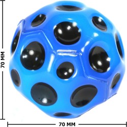PartyPack 3 x Moon Ball 7cm Diameter Bouncy Ball Small Water Polo Bath Beach Toy Throwing Water Games Trampoline Play Lava Ball Curveball Rubber Ball Bouncy Ball Bam Ball Flash Ball