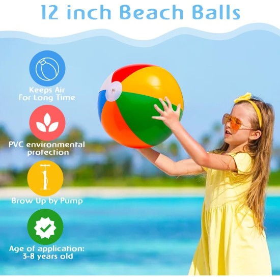 WEILAIDI Beach Ball,12"/16" Beach Balls for Kids, Beach Toys for Kids & Toddlers,Pool Balls Pool Toys Birthday Party Supplies Favors Luau Decorations,Inflatable Beach Balls Bulk WEILAIDI Beach Ball,12"/16" Beach Balls for Kids, Beach Toys for Kids & Toddlers,Pool Balls Pool Toys Birthday Party Supplies Favors Luau Decorations,Inflatable Beach Balls Bulk
