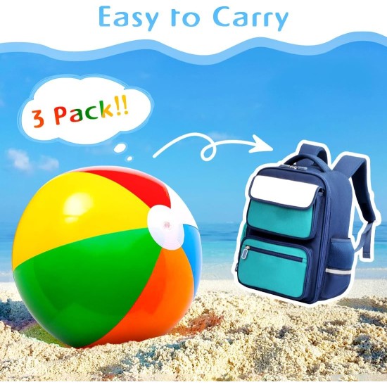WEILAIDI Beach Balls 16'' - 3 Pack Inflatable Beach Balls for Kids,Pool Balls Pool Toys for Kids Birthday Party Supplies Favors Luau Decorations,Beach Balls Bulk Summer Water Games Fun Gifts WEILAIDI Beach Balls 16'' - 3 Pack Inflatable Beach Balls for Kids,Pool Balls Pool Toys for Kids Birthday Party Supplies Favors Luau Decorations,Beach Balls Bulk Summer Water Games Fun Gifts