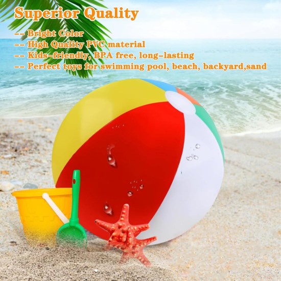 YaysaShop 2 Pack Rainbow Beach Balls Inflatable Pool Toys Pool Balls Summer Water Games Fun Gifts Beach Arty Supplies Decorations YaysaShop 2 Pack Rainbow Beach Balls Inflatable Pool Toys Pool Balls Summer Water Games Fun Gifts Beach Arty Supplies Decorations