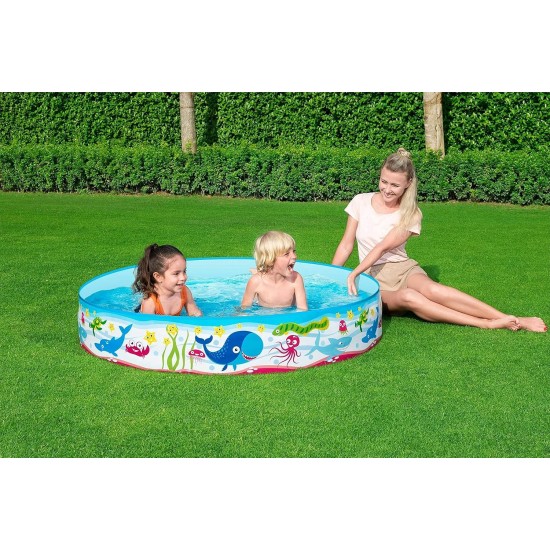 Bestway 55029 Fill and Fun Fish-Printed Inflatable Kiddie Pool Bestway 55029 Fill and Fun Fish-Printed Inflatable Kiddie Pool