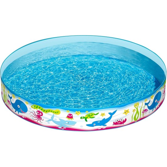 Bestway 55029 Fill and Fun Fish-Printed Inflatable Kiddie Pool Bestway 55029 Fill and Fun Fish-Printed Inflatable Kiddie Pool