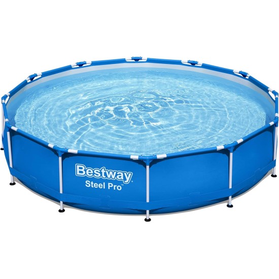 Bestway Steel pro Pool Blue Large 12' x 30"/3.66m 76cm 56706 Bestway Steel pro Pool Blue Large 12' x 30"/3.66m 76cm 56706