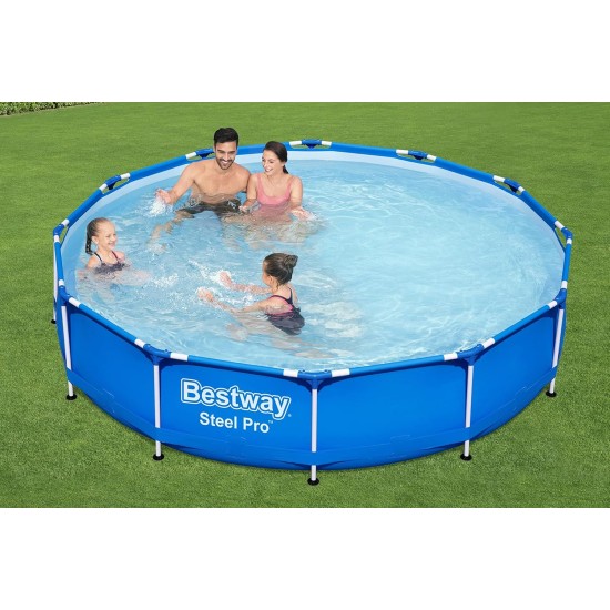 Bestway Steel pro Pool Blue Large 12' x 30"/3.66m 76cm 56706 Bestway Steel pro Pool Blue Large 12' x 30"/3.66m 76cm 56706