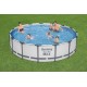 Bestway steel pro max above-ground pool complete set with filter pump, diameter 457 x 107 cm, grey, round Bestway steel pro max above-ground pool complete set with filter pump, diameter 457 x 107 cm, grey, round