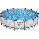 Bestway steel pro max above-ground pool complete set with filter pump, diameter 457 x 107 cm, grey, round Bestway steel pro max above-ground pool complete set with filter pump, diameter 457 x 107 cm, grey, round