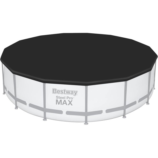 Bestway steel pro max above-ground pool complete set with filter pump, diameter 457 x 107 cm, grey, round Bestway steel pro max above-ground pool complete set with filter pump, diameter 457 x 107 cm, grey, round
