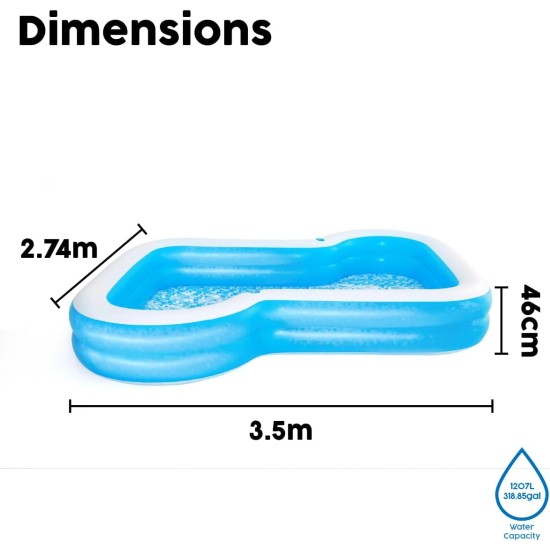 Bestway sunsational 10' family pool, paddling pool for kids and adults, garden pool, blue Bestway sunsational 10' family pool, paddling pool for kids and adults, garden pool, blue