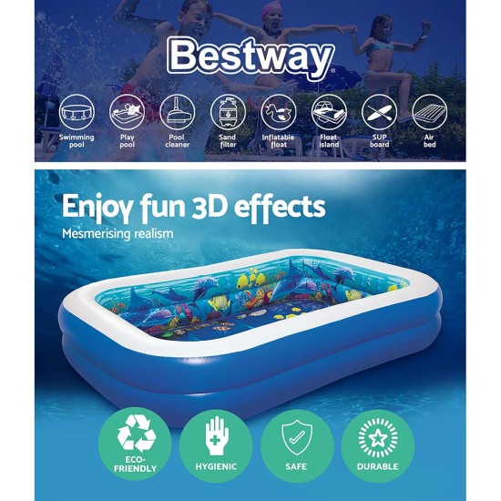Bestway under sea adventure children's rectangle swimming pool - 54177 Bestway under sea adventure children's rectangle swimming pool - 54177