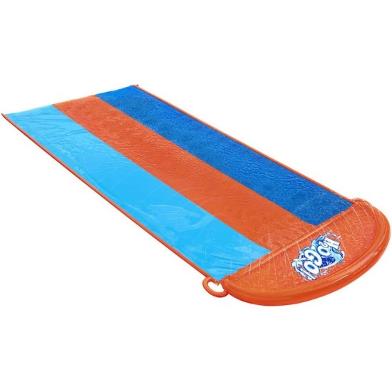 Bestway bw52329 h20go triple lane water slip and slide, 4.88m inflatable garden games with built-in sprinklers, colour Bestway bw52329 h20go triple lane water slip and slide, 4.88m inflatable garden games with built-in sprinklers, colour