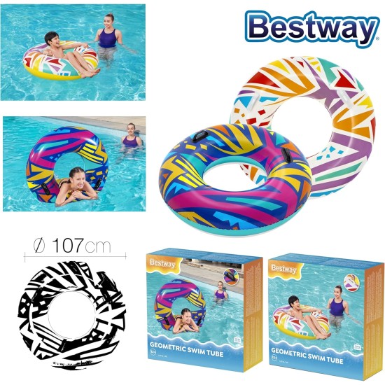 Bestway Φ42''/Φ1.07m Geometric Swim Ring Bestway Φ42''/Φ1.07m Geometric Swim Ring
