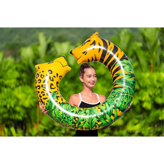 Bestway 43'' x 35''/1.09m x 89cm Jungle Dream Split Swim Tube Bestway 43'' x 35''/1.09m x 89cm Jungle Dream Split Swim Tube