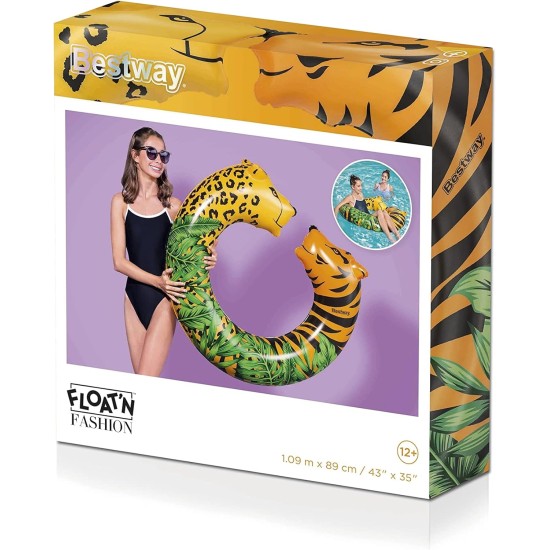 Bestway 43'' x 35''/1.09m x 89cm Jungle Dream Split Swim Tube Bestway 43'' x 35''/1.09m x 89cm Jungle Dream Split Swim Tube