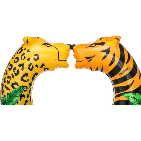 Bestway 43'' x 35''/1.09m x 89cm Jungle Dream Split Swim Tube Bestway 43'' x 35''/1.09m x 89cm Jungle Dream Split Swim Tube