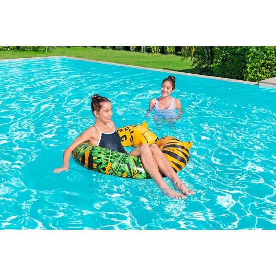 Bestway 43'' x 35''/1.09m x 89cm Jungle Dream Split Swim Tube Bestway 43'' x 35''/1.09m x 89cm Jungle Dream Split Swim Tube