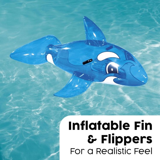 Bestway transparent whale rider - 62in x 37in, 1.57m x 94cm Bestway transparent whale rider - 62in x 37in, 1.57m x 94cm