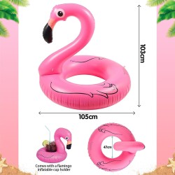 Inflatable Flamingo Floating Swimming Ring Flamingo Inflatable Swimming Pool Ring Swimming Ring Pink Flamingo Inflatable Swimming Ring for Sea Floats