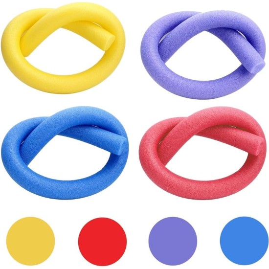 LND Gifts - Set of 6 Pool Noodles, Foam Swimming Noodle Float for Children and Adults, Strong and Flexible Swimming aid Essential for Confidence in the Pool