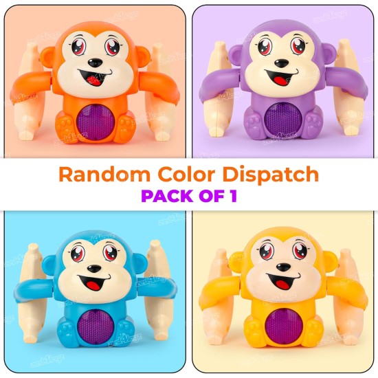 Zest 4 Toyz Dancing Musical Toy for Kids Baby Tumbling Rolling Monkey Doll Toy with Voice Control Sensor Light Music Rotating Arm Sound Toy Battery INLCUDED - (Pack of 1) Random Color Dispatch Zest 4 Toyz Dancing Musical Toy for Kids Baby Tumbling Rolling Monkey Doll Toy with Voice Control Sensor Light Music Rotating Arm Sound Toy Battery INLCUDED - (Pack of 1) Random Color Dispatch