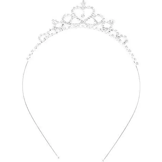 Kids Flower Girl Children Wedding Prom Tiara Crown Headband - Kid Size- silver