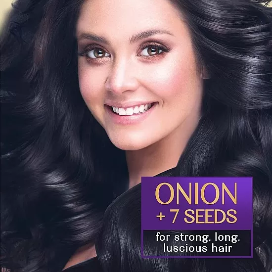 Herbs India Onion & 7 Herb Seeds Hair Oil for Lengthening & Strengthening Hair Paraben & Silicone Free with Filter Tube 280ml