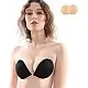 fashion mania Adhesive Bra Strapless Sticky Invisible Push up Silicone Bra for Backless Dress with Nipple Covers Nude