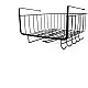 Kitchen Storage Bin Under Shelf Wire Rack Cabinet Basket Organizer Holder Stand (Black)