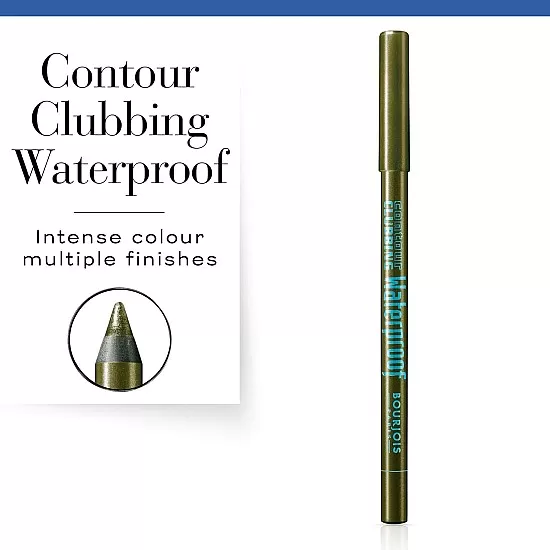 Bourjois Contour Clubbing Waterproof Pencil & Liner, 54 Ultra Black, 1.2g