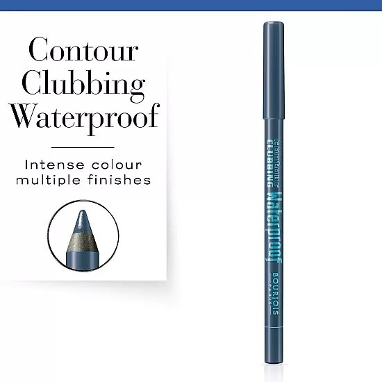 Bourjois Contour Clubbing Waterproof Pencil & Liner, 54 Ultra Black, 1.2g