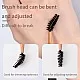 Hermania Foldable Eyelash Separator Comb Mascara Declumper Eye Tool with Cover (Foldable with Spoolie, Black)