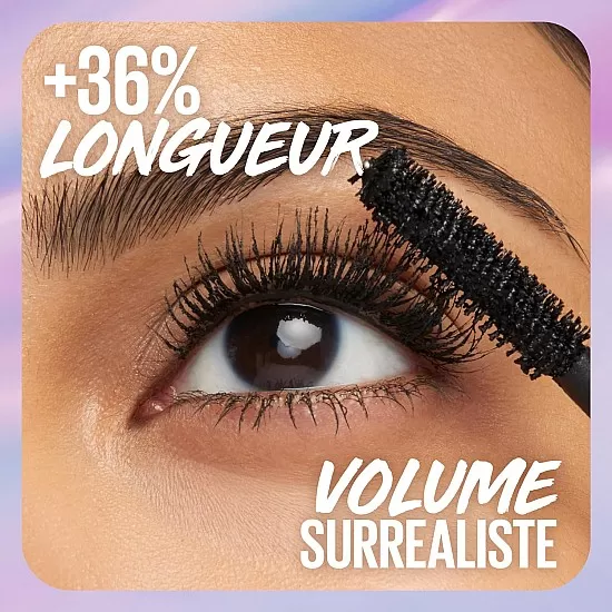 Maybelline New York Extension Mascara, Salon-Like Extension, Length & Volume, Long-Lasting 24H Buildable Formula, The Falsies Surreal, Black