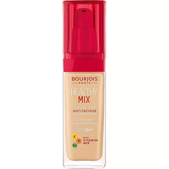 Bourjois healthy mix anti-fatigue foundation. 52 vanilla, 30 ml - 1.0 fl oz