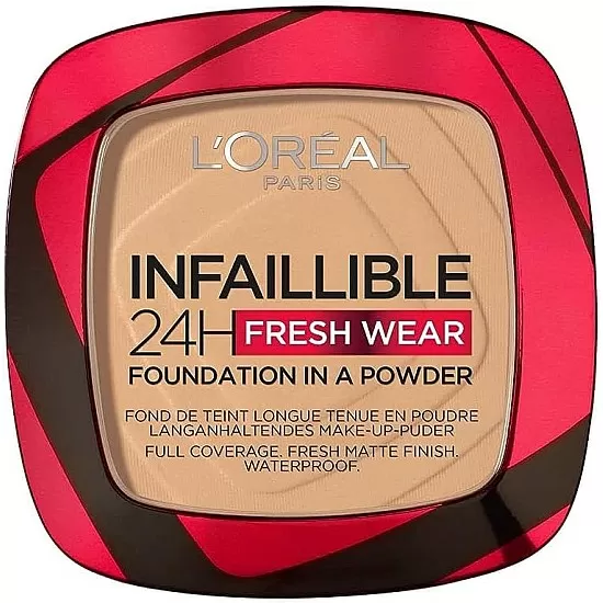 L’Oréal Paris Infallible 24H Fresh Wear Foundation In A Powder, Full Coverage, Fresh Matte Finish, Waterproof - 200 Golden Sand