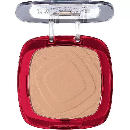 L'oreal paris foundation in a powder, longwear coverage with a mattifying finish, water- and heat-resistant, infallible 24h fresh wear, 120 vanilla