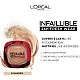 L'oreal paris foundation in a powder, longwear coverage with a mattifying finish, water- and heat-resistant, infallible 24h fresh wear, 120 vanilla