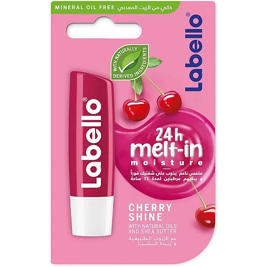 Labello Lip Balm, Moisturising Lip Care, Cherry Shine 4.8g