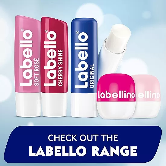 LABELLO Lip Balm, Moisturising Lip Care, Strawberry Shine, 4.8g