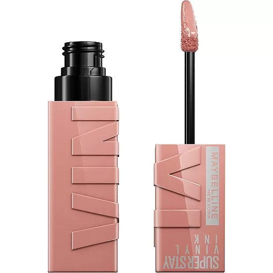 Maybelline New York Super Stay Vinyl Ink Nudes Longwear Transfer Proof Gloss Lipstick, 95 Captivated