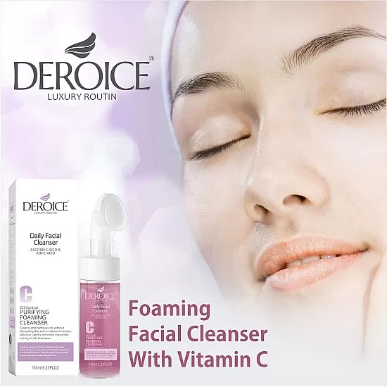 Foaming Facial Cleanser | Anti-Bacterial |Makeup Remover and Daily Face Wash | With Brush 150ml