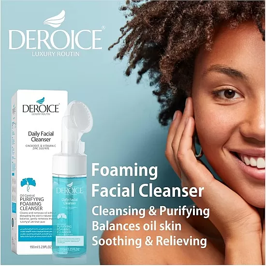 Foaming Facial Cleanser | Anti-Bacterial |Makeup Remover and Daily Face Wash | With Brush 150ml