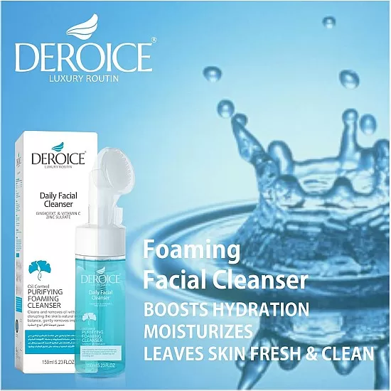 Foaming Facial Cleanser | Anti-Bacterial |Makeup Remover and Daily Face Wash | With Brush 150ml