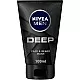 NIVEA MEN Face & Beard Wash Cleanser, DEEP Active Charcoal, 100ml