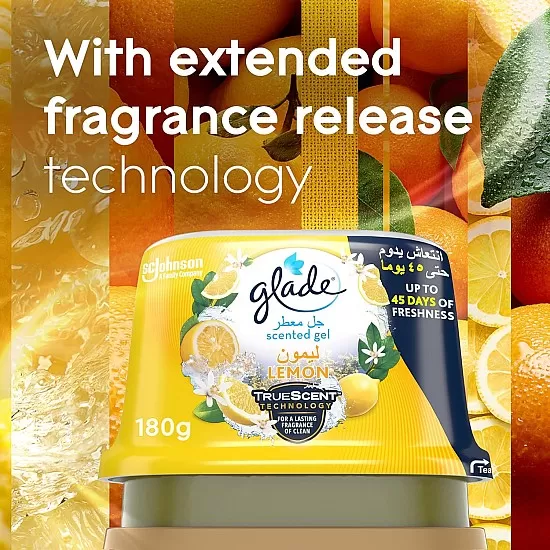 Glade Scented Gel Lemon, 180 g