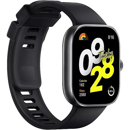 Xiaomi Redmi Watch 4 Smartwatch with 1.97" AMOLED display with 390 x 450 pixels and 60Hz, up to 20 days battery life, HyperOS, heart rate and blood oxygen measurements - Obsidian Black