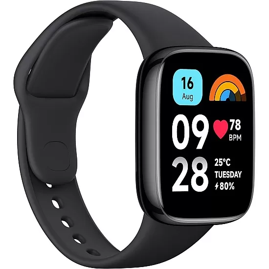 Xiaomi Redmi Watch 4 Smartwatch with 1.97" AMOLED display with 390 x 450 pixels and 60Hz, up to 20 days battery life, HyperOS, heart rate and blood oxygen measurements - Obsidian Black