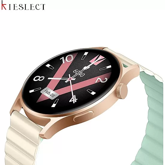 Kieslect Lora 2 Bluetooth Calling Lady Smartwatch with Double Strap (Gold)