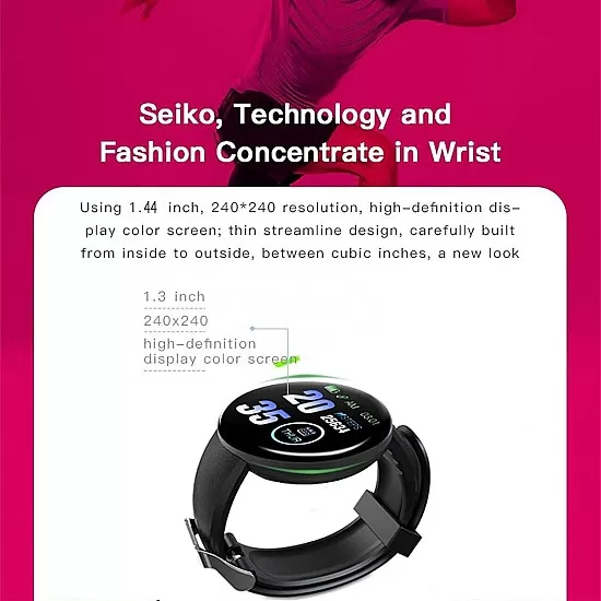 LIXIAO Smart Watch Fitness Watch for Men Woman Activity Tracker with Heart Rate Blood Pressure Monitor IP65 Waterproof Bluetooth Smartwatch Touch Screen Sports Watch for Android iOS Phones