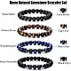 Hipwope 4Pcs Men Bracelet Set Tigers Eye Bracelet Lava Rock Bracelets Moonstone Bracelet Blue Beaded Bracelet Obsidian Bracelet Men/Women Can Wear Summer Bracelets Charm Bracelets for Women